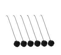 CORHAD 6pcs Cat Ball Durable Hanging with Bell for Indoor Cats Engaging Pet Chasing Exercise Accessories Replacement Balls for Scratching Post Tree Tower Black