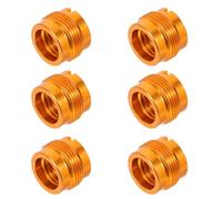 CORHAD 6pcs Copper Mic Stand Threaded Nut Adapter to Screw Converter Microphone Clip Holder for Stage Use and Lightweight