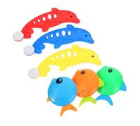 CORHAD 6pcs Diving Pool Fish and Dolphin Swim Sinkers for Ages Safe Lightweight Plastic Underwater Play for Summer Swimming