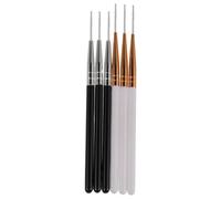 CORHAD 6pcs Dual-purpose Micro Eyebrow Brush and Lash Extension Applicator with Spiral Nylon Bristles, Reusable Plastic and Metal Makeup Tool for Precise Brow Lamination and Lash