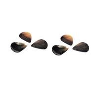 CORHAD 6pcs Genuine Shell Tones Guitar Picks Black Plectrums for Guitar and Ukulele Hand Polished for Mellow Sound for Low Instruments