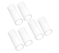 CORHAD 6pcs Glass Guitar Slide Transparent Finger Slides for Acoustic Electric Guitar Lightweight Precision Control for Blues Rock Jazz Players