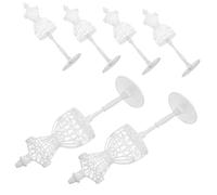 CORHAD 6Pcs Hollow Mini Doll Clothes Mannequin Creative Miniature Dressmaker Model Stands for Dollhouse Decoration and White