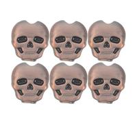CORHAD 6pcs Metal Guitar Tuning Peg Buttons, Skull Shaped Tuning Key Heads Tuners, Machine Handle Replacements for Folk Electric & Acoustic Guitar
