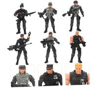 CORHAD 6Pcs Military Soldier Models Flexible Action Figures Realistic Plastic Army Playset for Boys Educational Simulation with Various Poses for Interaction