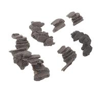 CORHAD 6pcs Miniature Stone Paver Step Stones Terrarium Stairs with Fine Detailing for Fairy Garden Micro Train Railway Sand Table Landscape Scenery Model