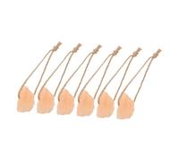 CORHAD 6pcs Natural Pink Salt Lick Blocks Rope Organic Mineral Source 30-50g Each for Horses, Deer, Cattle and Livestock Horse Essentials Deer Salt