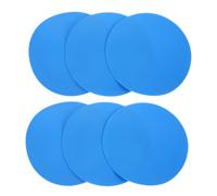 CORHAD 6pcs Non-skid Flat Markers for Soccer Football Agility Training Blue Discs for Speed Drills Multipurpose Sports Practice Cones for Basketball and Physical Education