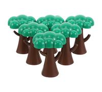 CORHAD 6pcs Realistic Plastic Model Trees for Train Layouts Garden Scenery Accessories Autumn Forest Figurines for Model Railroad Lightweight Friendly