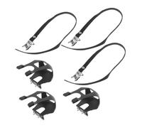 CORHAD 6pcs Replaceable Bike Toe Cage Road Toe Clips and Straps Straps for Pedal Cages Replaceable Black
