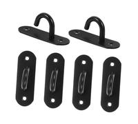 CORHAD 6pcs Wall Anchor Hook Resistance Band Hooks Resistance Band Wall Workout Black