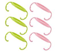 CORHAD 6pcs Wide Mouth Baby Bottle Handle Grips for 7cm Nursing Bottles Plastic Double Handles for Infant Feeding Red and Green Set During Feeding