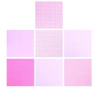 CORHAD 7 Pcs DIY Cotton Cloth Printing Cloth Sewing Fabric for Making School Projects and Bulletin Board Backdrops, Pink Patchwork Material for Doll Clothes and Cushions, Suitable