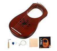 CORHAD 7-string Lyre Harp Handheld Retro Reindeer Piano Wooden String Instrument Complete Musical Kit
