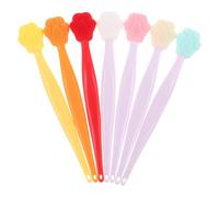CORHAD 7pcs Cat Paw Silicone Face Scrubber Brush Set with Soft Double-sided Heads for Deep Pore Cleansing, Blackhead Removal, and Nose Exfoliating - Multi-color Manual Facial Cleanser