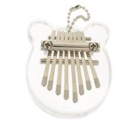 CORHAD 8 Keys Thumb Piano Kalimba for Beginners with Organic Glass Material and Lightweight Design, Bear Shape 8-tone Portable Finger Thumb Piano for Music Practice and Relaxation