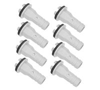 CORHAD 8 Pcs Ac Drain Hose Connector Straight Fitting for Mini-split Window Air Conditioner with Rubber Gasket Seal Wide Compatibility for Central Portable Units Easy Installation