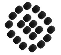 CORHAD 80pcs Lapel Microphone Foam Covers Noise Reduction Windscreens for Headset Lavalier Mic with Hole Removable Sponge for Audio and Static Blocking