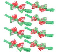 CORHAD 8pcs Adjustable Pet Collars Bow Christmas Themed Dog and Cat Accessories for Parties Charming Holiday Design for