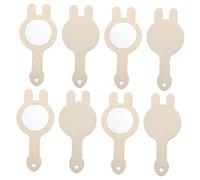 CORHAD 8Pcs DIY Printing Handheld Wooden Mirrors Household Accessory Craft Kit for Boys Creative Art for Imaginative Play and Skill Development