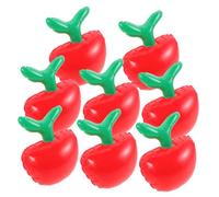 CORHAD 8pcs Inflatable Apple Balloons Back to School Decorations Quick Inflate Fruit-shaped Classroom Party Supplies Bright Vivid Colors Party Props