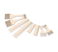 CORHAD 8pcs Pin Loom Comb Double-ended Wooden Weaving Comb for Frame Loom Macrame Projects and Fiber Arts