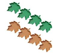 CORHAD 8pcs Reptile Feeding Food Dishes with Realistic Maple Leaf Shape, Plastic Water Bowls Suitable for Corn Snake and Hamster, Easy to Clean for Outdoor Use Or Travel Feeding