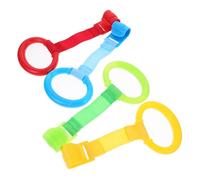 CORHAD 8pcs Standing Pull Tab Small Crib Pull Rings for Walking Assistant Tiny Bed Stand Rings Safety Cot Handle for Learning to Stand