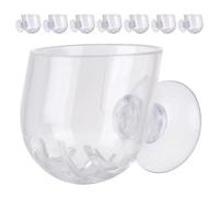 CORHAD 8pcs Transparent Hanging Fish Tank Planter Cups with Strong Suction Cups Multifunctional Wall Hydroponic Plant Holders for Indoor and Outdoor Aquarium Decoration