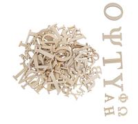 CORHAD 96pcs Unfinished Wooden Greek Letters for Crafts and Learning Smooth Handpolished Alphabet Blocks with Natural Texture Edges for DIY Projects Home Decor Classroom and Educational