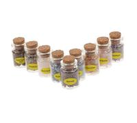 CORHAD 9pc Mini Crystal Stone Wishing Bottles Set Cork Births s Mini Gem s Home Decor Women