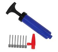 CORHAD 9Pcs Portable Sports Pump with Gas Needles Air Tube and Soft Tip Hand Air Inflator for Basketball Football Volleyball Blue Ball Needle Pump Kit