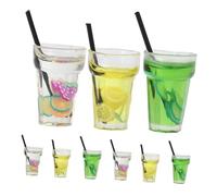 CORHAD 9pcs Scale Bars and Kitchens Assorted Mini Food Drinks for Doll House Accessories and Creative Pretend Play