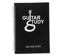 CORHAD A4 Portable Guitar Music Notebook Staff and Chord Boxes, Coil-bound Six- Book for Guitarists, Handwritten Practice Teaching Music Journal