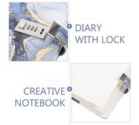 CORHAD A5 Lockable Diary Notebook for Adults with Combination Password Lock, Dark Blue Secure Journal for Private Notes and Communication, Creative UV Coated Cover