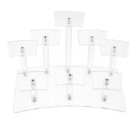 CORHAD Acrylic 8-tier Stair Step Display Stand for Dolls Figurines Models, Multilevel Riser Shelf for Collectibles, Desktop Display Rack for Home and Party Decor