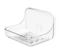 CORHAD Acrylic Bathroom Soap Dish with Draining and Adhesive Design, Simple Shaped Soap Storage Box for Kitchen and Toilet Wall Mount, No Drilling Required