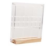CORHAD Acrylic Seashell Display Box with Wood Base Mini Jewelry and Rock Collection Storage Case Compact Organizer for Trinkets Specimens and Small Decorative Items Portable and