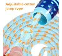CORHAD Adjustable Cotton Skipping Rope with Dinosaur Pattern, Waterproof Large Size Jump Rope for Beginners, Outdoor Physical Education Exercise