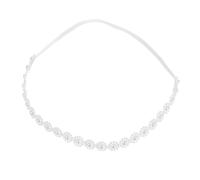 CORHAD Adjustable Newborn Photography Headband with Elegant Pearl Beaded Design for Soft Elastic Hairband for Full Moon Shoots and Milestone Photos Versatile Hair Accessory