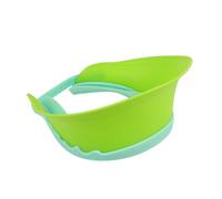CORHAD Adjustable Waterproof Silicone Baby Shower Cap Ear Protector for Toddlers, Green Hair Washing Shampoo Hat for Bath Time Safety