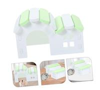 CORHAD Adorable Wooden Hamster Hideout with Smooth Surface for Small Pets Breathable Rat House and Guinea Pig Hideaway and Safe Wood Hut for Chinchillas Nest Gift for Pet Owners