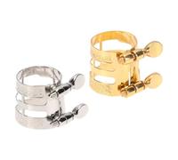 CORHAD Alto E Flat Saxophone Ligature Clips Replacement Accessories with Brass Lacquered Gold and Nickel Plated Material, Easy Installation for Saxophone Lovers and Random Color