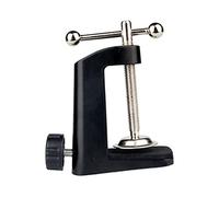 CORHAD Aluminum Alloy C-type Table Clamp Microphone Bracket Base and Table Lamp Fixed Clip, Black Metal Holder for Desk Mounting and Studio Use