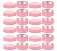 CORHAD Aluminum Metal round Tins Small Empty Containers with Screw Lids 24pcs Multi-purpose Sturdy Storage Jars in, for Friends and Family on Special for Cosmetics and Spices