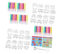 CORHAD Animal Mask DIY Kit for Blank Paper Masks with Pens Creative Coloring Craft for Classroom Activities Group Play and Artistic Expression