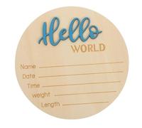 CORHAD Announcement Personalize Name Sign for Birth Item Personalise Oh Hi Newborn Come Plaque Photography Nursery Cute Please Mum-Mum Prop Party Nick Hello Blue
