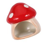 CORHAD Aquarium Ceramic Hideout Ceramic Aquarium Decor Shrimp Hideout Fish Tank Decorations Mushroom Decoration Mushroom Fish Tank Decor Shrimp Hide Cave Cave Red