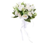CORHAD Artificial Bridal Bouquet for Weddings Handheld Flower Arrangement for Bridal Showers Romantic Decor for Photography and Event Centerpieces