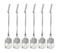 CORHAD Auto Aroma Diffuser Bottle Hanging Diffuser Bottle 6pcs Glass Silver 8ml for Vehicle Garden and Door Decoration